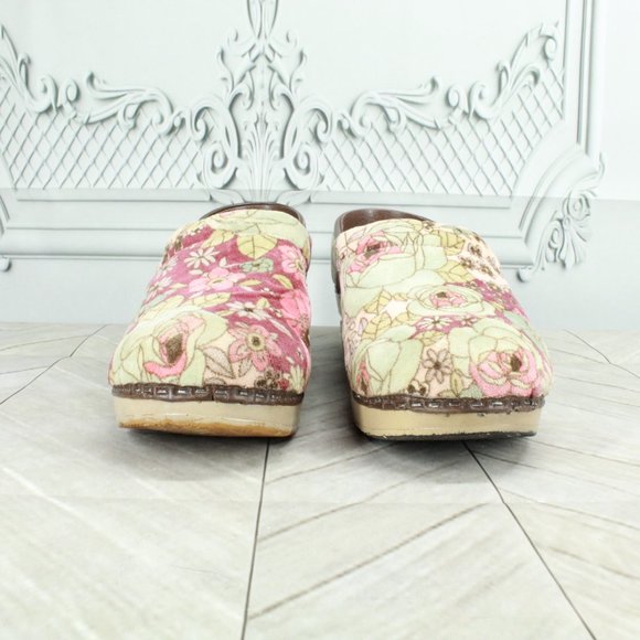 SANITA Danish Design Vegan Multicolor Floral Slip On Clogs Size 38 / 8 - Picture 4 of 9